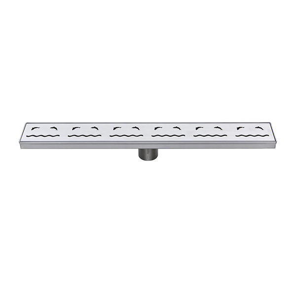 DO85 304 316 Customizable Polished linear patio drains  50mm diameter outlet