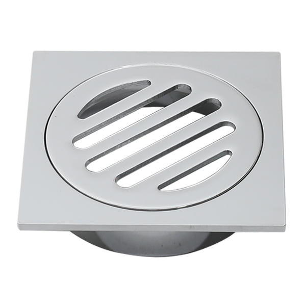 SQA-310 Hot sale Customizable 85mm Square Chrome Plated Brass floor drain