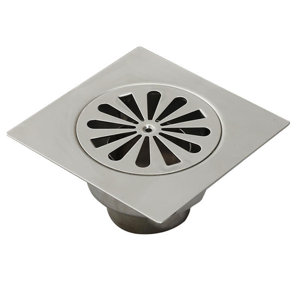 BT-105 Professional 304 Stainless Steel 100x100mm French Drains Deodorant Square Floor Drains