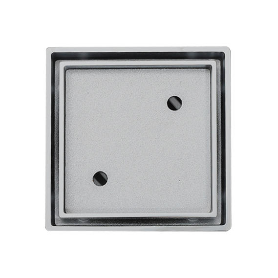 SQA-335 High quality 115*115mm chromed plated brass invisible smart tile insert drain
