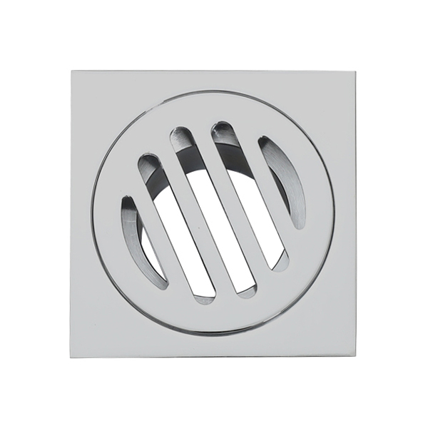 SQA-329 Hot selling  Chrome Plated brass floor drain bathroom shower drain with grates outlet 50mm