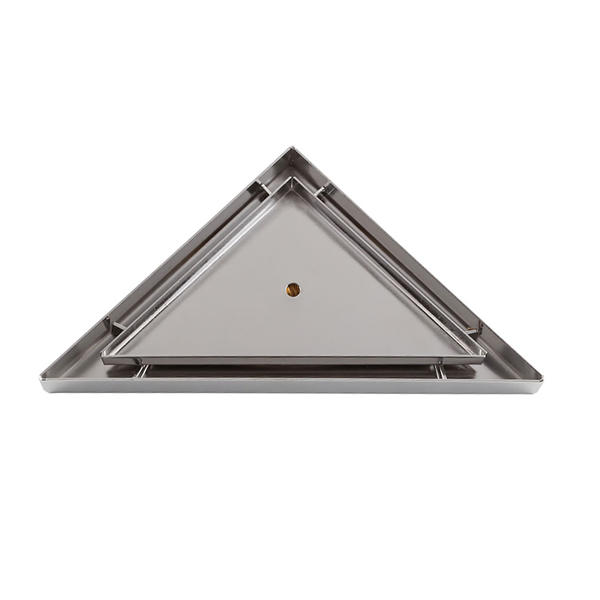 TI-602S Stainless steel triangle recessed tile insert strainer corner shower drains