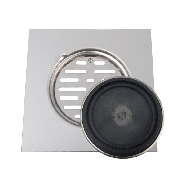 BT-200-WRS ss 304 316 Anti-odor 200mm*200mm floor drain with rubber sealed
