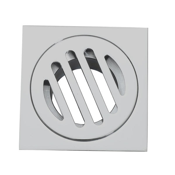 SQA-329 Hot selling  Chrome Plated brass floor drain bathroom shower drain with grates outlet 50mm