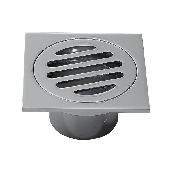SQA-329 Hot selling  Chrome Plated brass floor drain bathroom shower drain with grates outlet 50mm