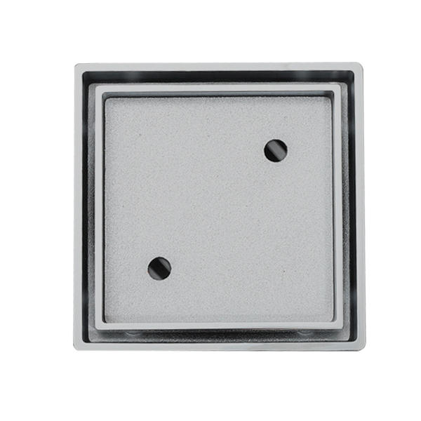 SQA-335 High quality 115*115mm chromed plated brass invisible smart tile insert drain