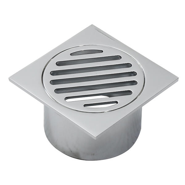 SQA-342 high quality commercial Square Brass floor drain with Removable Cover Grate