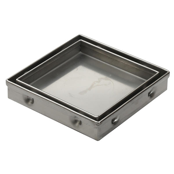 TI-10050D high quality 150*150mm Tile insert square stainless steel floor drains